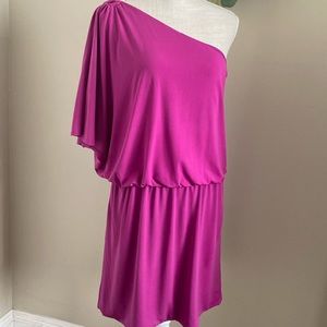 White House Black Market size 12 one shoulder dress preowned